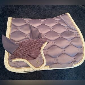 PS of Sweden Lavender-grey Ruffle Pearl Set